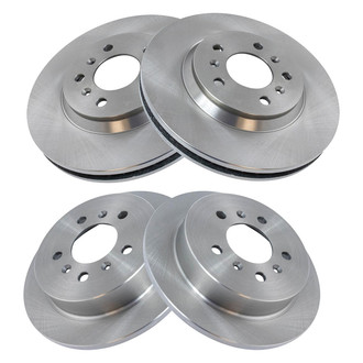 TRQ® - Plain Vented Front and Rear Disc Brake Rotors