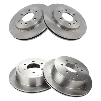 TRQ® - Plain Vented Front and Rear Disc Brake Rotors