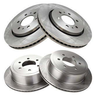 TRQ® - Plain Vented Front and Rear Disc Brake Rotors