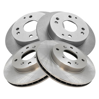 TRQ® - Plain Vented Front and Rear Disc Brake Rotors