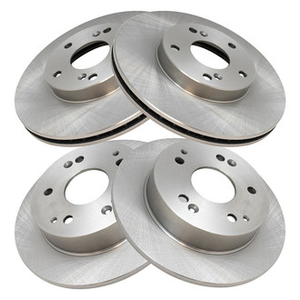 TRQ® - Plain Vented Front and Rear Disc Brake Rotors