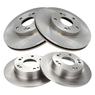 TRQ® - Plain Vented Front and Rear Disc Brake Rotors