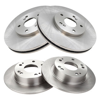 TRQ® - Plain Vented Front and Rear Disc Brake Rotors