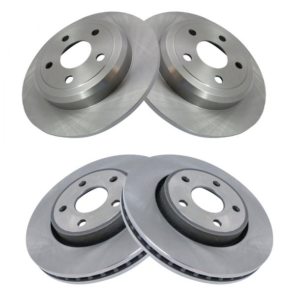 TRQ® - Plain Front Disc Brake Rotors