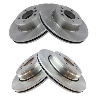 TRQ® - Plain Vented Front and Rear Disc Brake Rotors