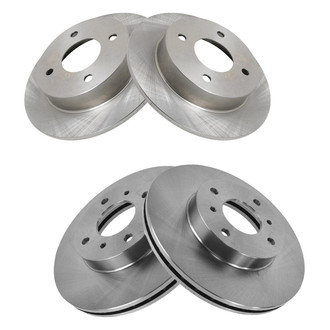 TRQ® - Plain Vented Front and Rear Disc Brake Rotors