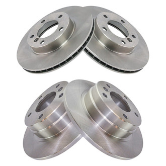 TRQ® - Plain Vented Front and Rear Disc Brake Rotors