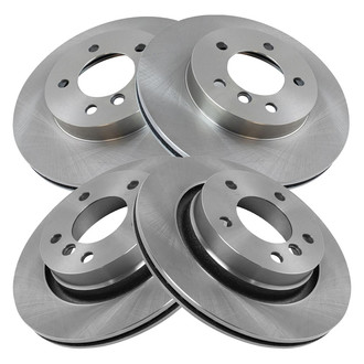 TRQ® - Plain Vented Front and Rear Disc Brake Rotors