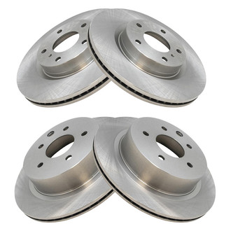 TRQ® - Plain Vented Front and Rear Disc Brake Rotors