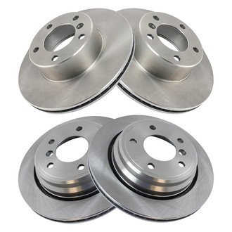 TRQ® - Plain Vented Front and Rear Disc Brake Rotors