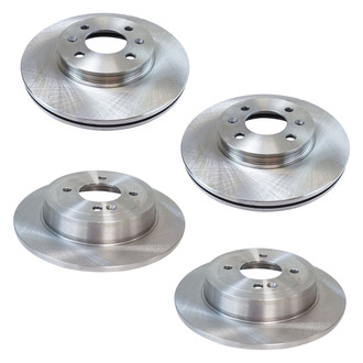 TRQ® - Plain Vented Front and Rear Disc Brake Rotors