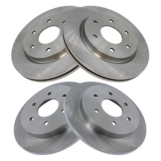 TRQ® - Plain Vented Front and Rear Disc Brake Rotors