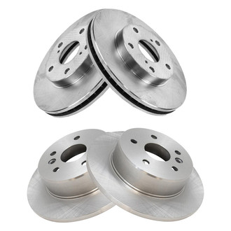 TRQ® - Plain Vented Front and Rear Disc Brake Rotors
