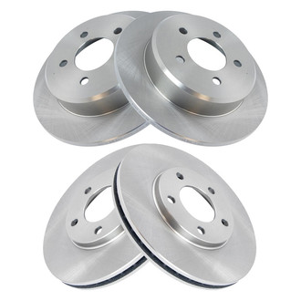 TRQ® - Plain Vented Front and Rear Disc Brake Rotors