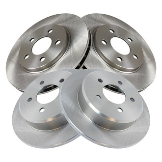 TRQ® - Plain Vented Front and Rear Disc Brake Rotors