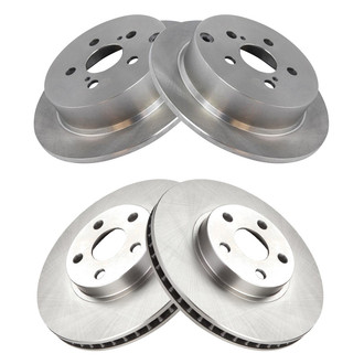 TRQ® - Plain Vented Front and Rear Disc Brake Rotors