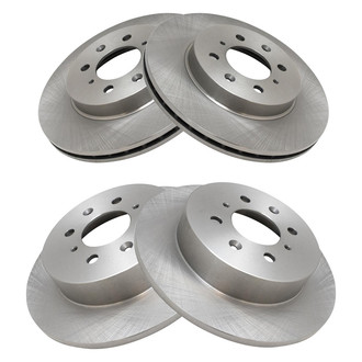TRQ® - Plain Vented Front and Rear Disc Brake Rotors