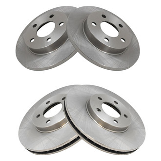 TRQ® - Plain Vented Front and Rear Disc Brake Rotors