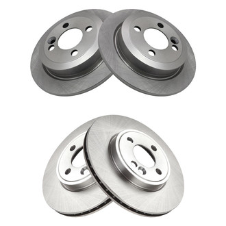 TRQ® - Plain Vented Front and Rear Disc Brake Rotors
