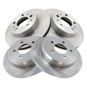 TRQ® - Plain Vented Front and Rear Disc Brake Rotors