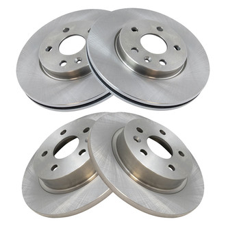 TRQ® - Plain Vented Front and Rear Disc Brake Rotors