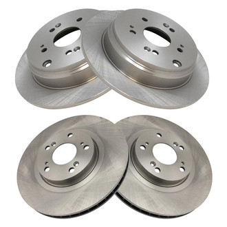 TRQ® - Plain Vented Front and Rear Disc Brake Rotors