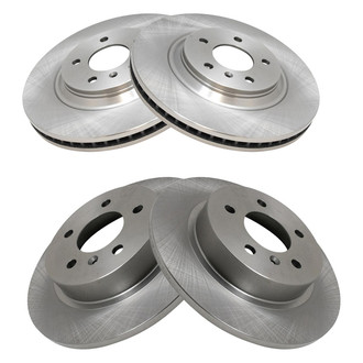 TRQ® - Plain Vented Front and Rear Disc Brake Rotors