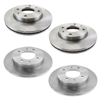 TRQ® - Plain Vented Front and Rear Disc Brake Rotors
