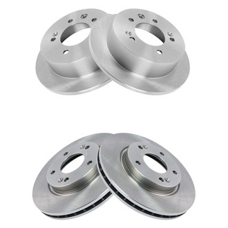 TRQ® - Plain Vented Front and Rear Disc Brake Rotors