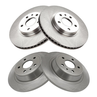 TRQ® - Plain Vented Front and Rear Disc Brake Rotors