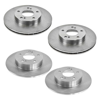 TRQ® - Plain Vented Front and Rear Disc Brake Rotors