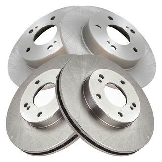 TRQ® - Plain Vented Front and Rear Disc Brake Rotors