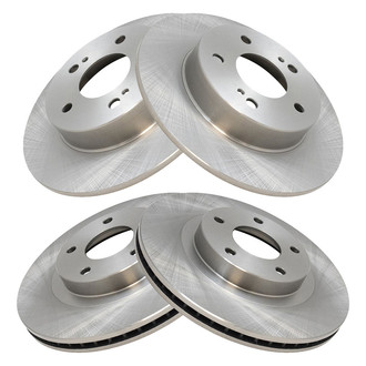 TRQ® - Plain Vented Front and Rear Disc Brake Rotors