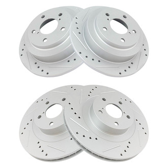 TRQ® - Performance Cross Drilled and Slotted Disc Brake Rotors