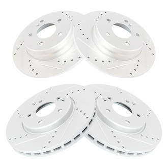 TRQ® - Performance Cross Drilled and Slotted Disc Brake Rotors