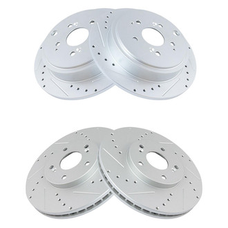 TRQ® - Performance Cross Drilled and Slotted Disc Brake Rotors