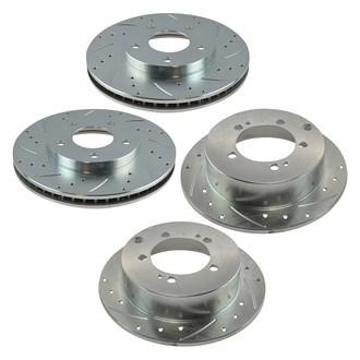 TRQ® - Performance Cross Drilled and Slotted Disc Brake Rotors