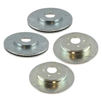 TRQ® - Performance Cross Drilled and Slotted Disc Brake Rotors