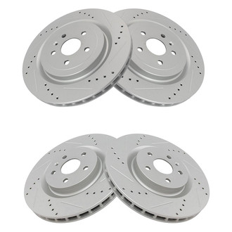 TRQ® - Performance Cross Drilled and Slotted Disc Brake Rotors