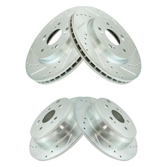 TRQ® - Performance Cross Drilled and Slotted Disc Brake Rotors
