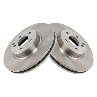 TRQ® - Plain Solid Front Disc Brake Rotors
