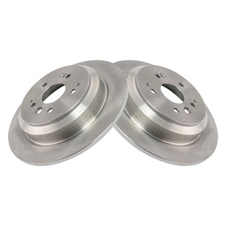 TRQ® - Plain Solid Rear Disc Brake Rotors