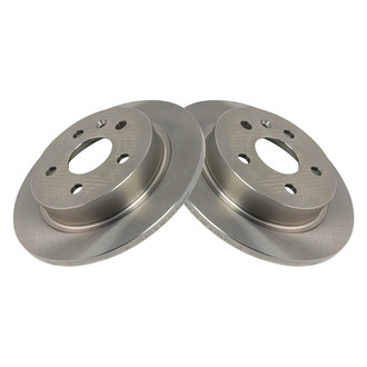 TRQ® - Plain Solid Rear Disc Brake Rotors