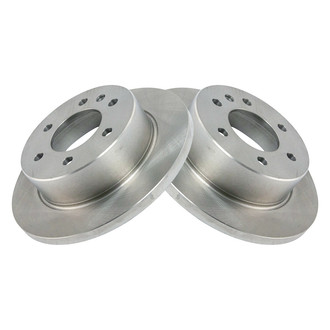TRQ® - Plain Solid Rear Disc Brake Rotors