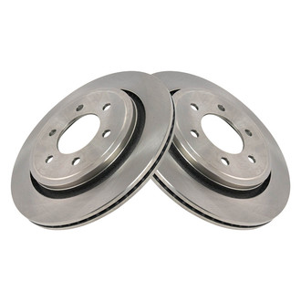 TRQ® - Plain Vented Rear Disc Brake Rotors