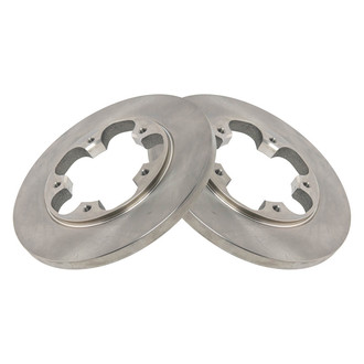 TRQ® - Plain Solid Rear Disc Brake Rotors