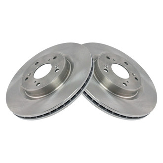 TRQ® - Plain Vented Front Disc Brake Rotors