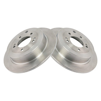 TRQ® - Plain Solid Rear Disc Brake Rotors