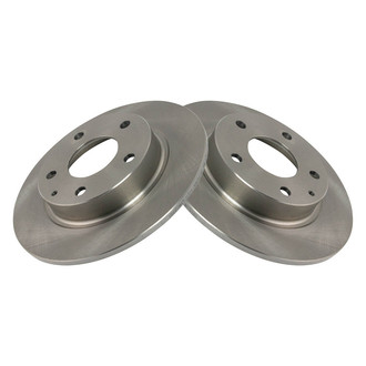 TRQ® - Plain Solid Rear Disc Brake Rotors