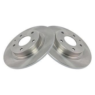 TRQ® - Plain Solid Rear Disc Brake Rotors